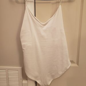 NWOT Junior's White Sleeveless Bodysuit